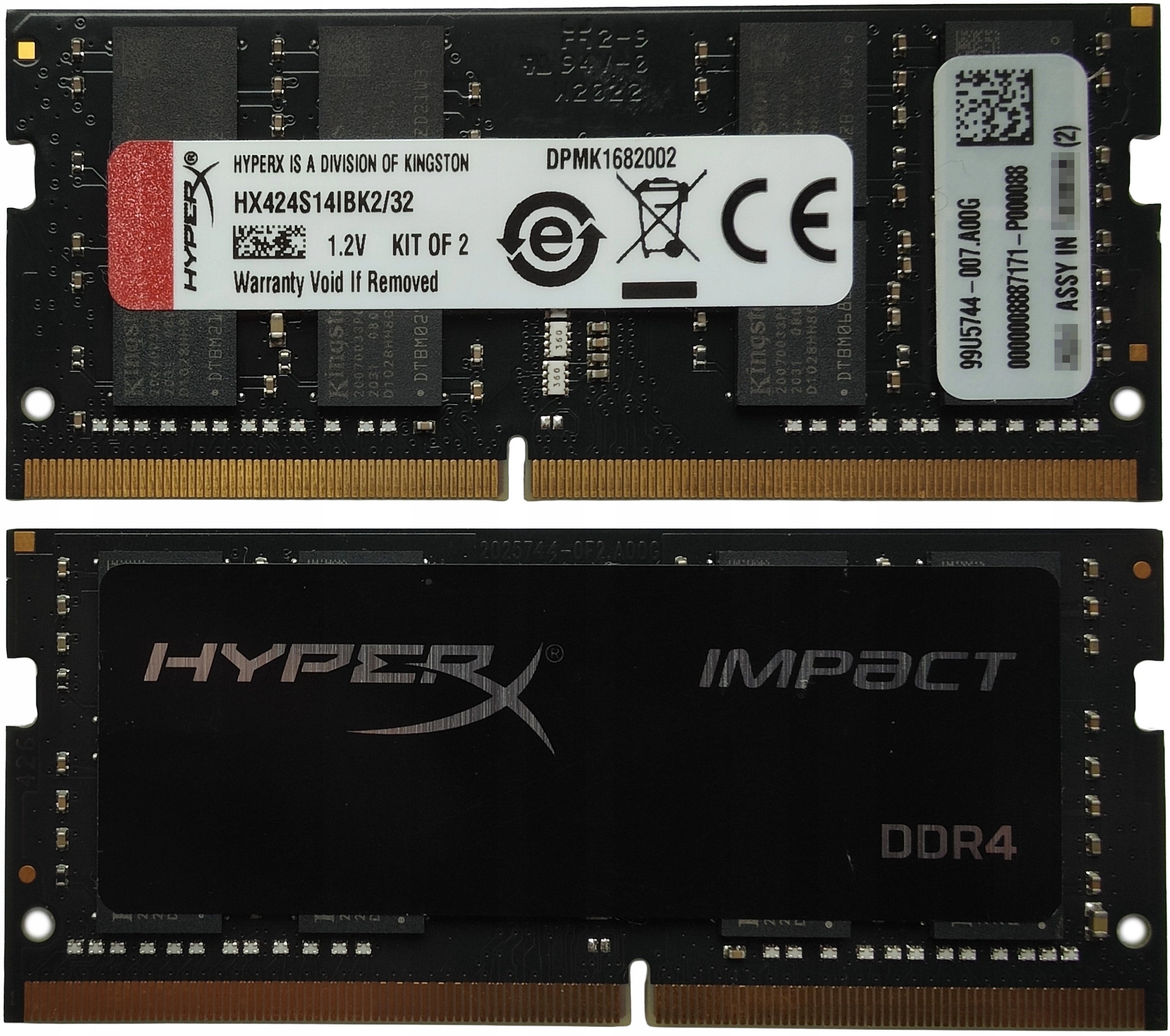 (n) 16GB 1*16GB Kingston Fury DDR4 2400MHz 1,2V HX424S14IBK2/32