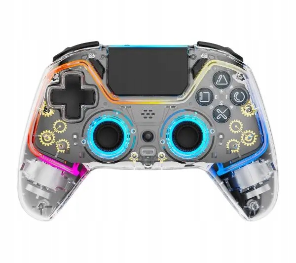Gamepad Kontroler Pad bezprzewodowy Deltaco GAM-169-T do PS4 transparent
