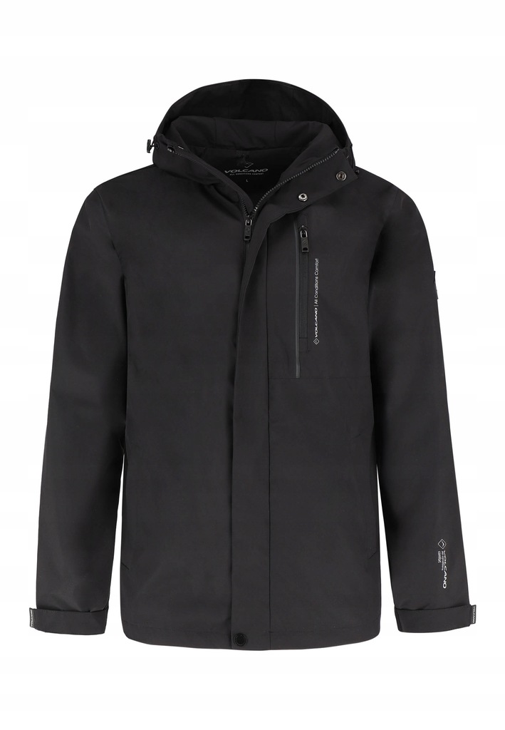 Pánská Nepromokavá Bunda 3000, Prodyšná, Černá Volcano J-braston XXL