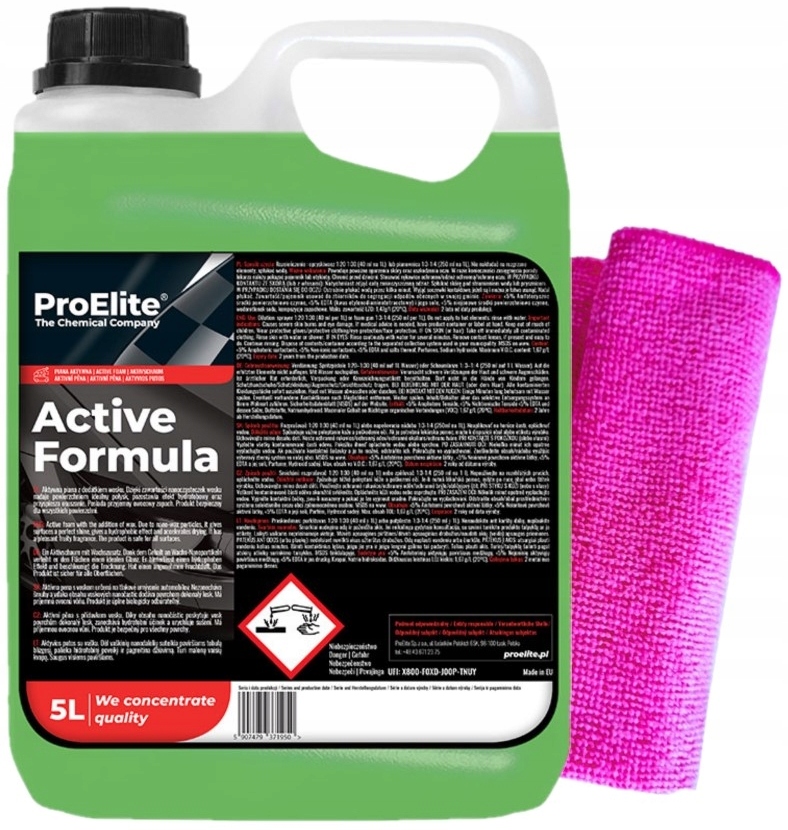 

Aktywna Piana Z Woskiem Active Formula 5l ProElite