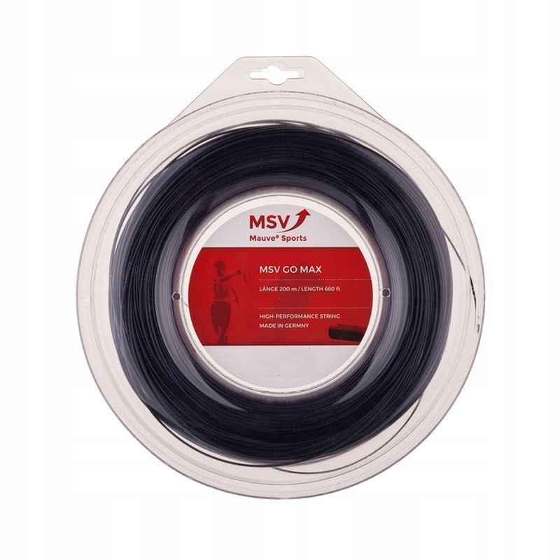 Tenisový výplet Msv Go Max Černý 1,25 mm 200 m