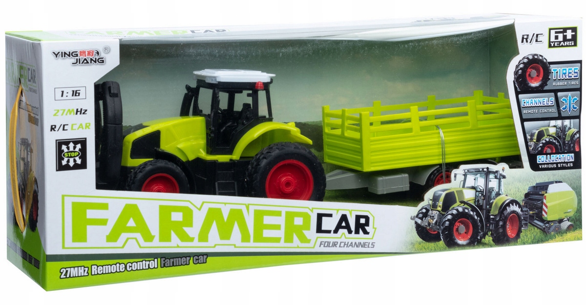 

Duży Traktor Rc Z Przyczepą Sterowany Ciągnik Usb