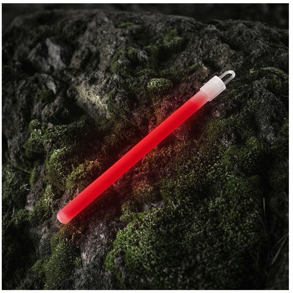 ŚWIATŁO CHEMICZNE ZIMNE 24h / 15cm M-TAC LIGHTSTICK ŚWIETLIK Czerwone Czas świecenia 24 h