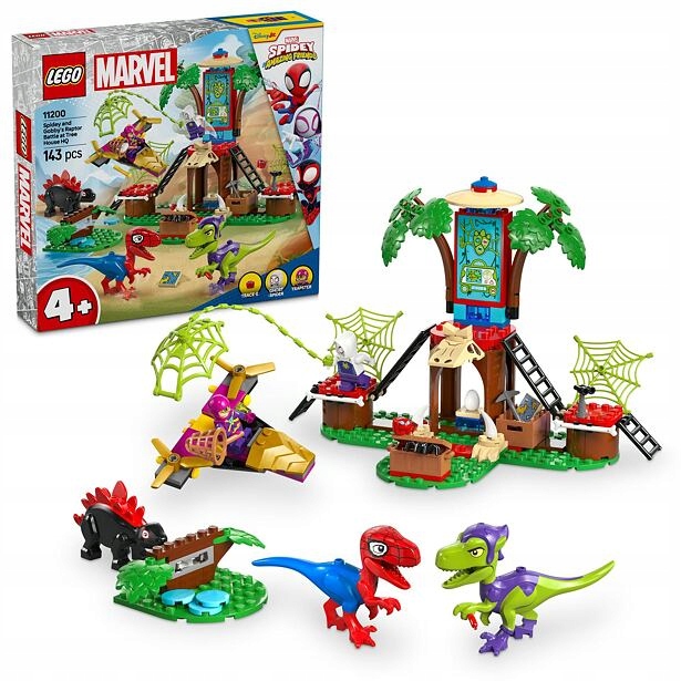 Lego Marvel 11200 Spidey, Gobby a raptoří bitva na základně na stromě