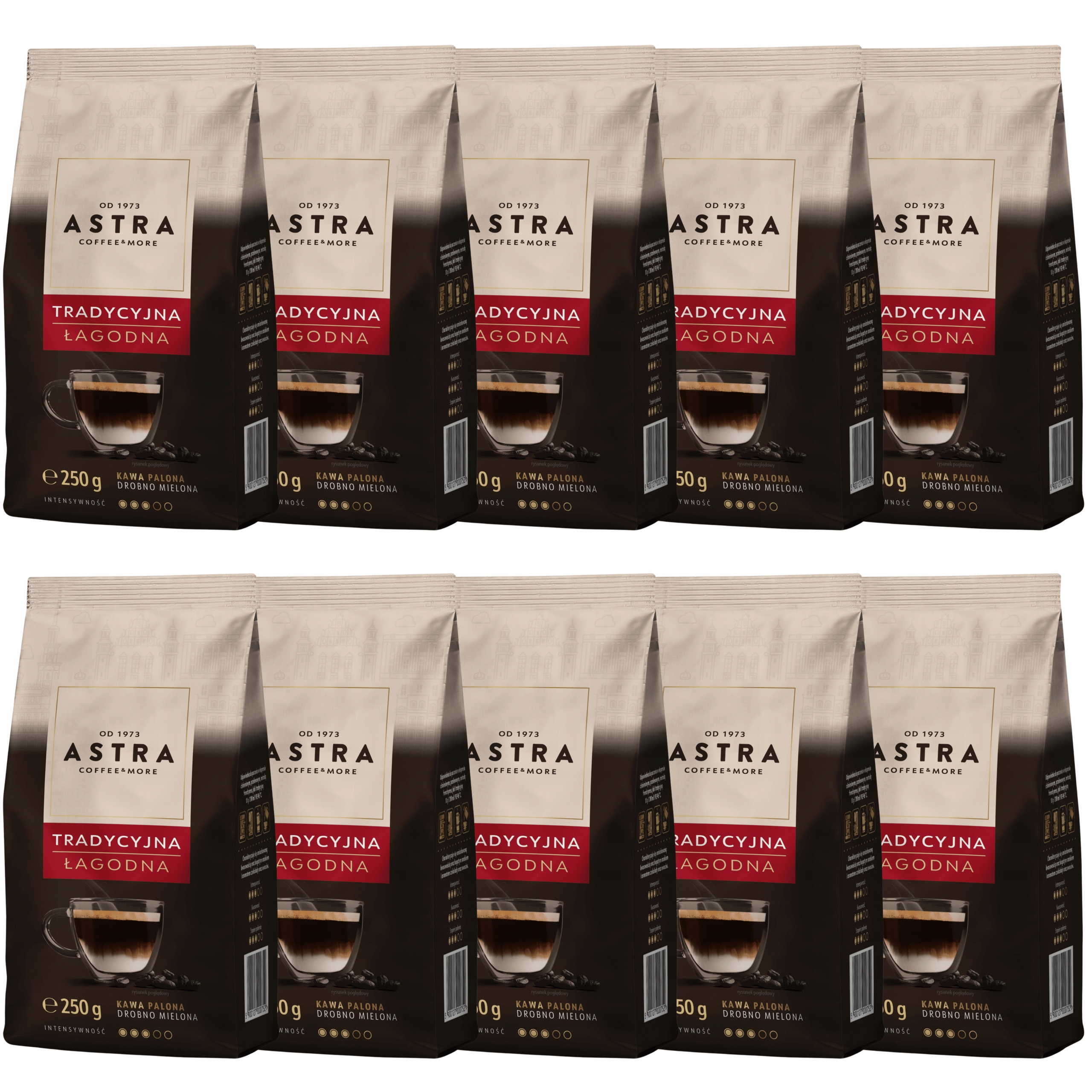 Kawa Astra Łagodna Tradycyjna 10x250g