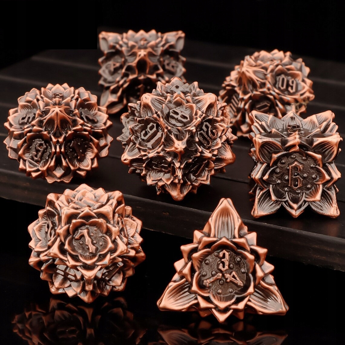 BOTANICA ARCANUM ZESTAW 7 METALOWYCH KOŚCI RPG Producent RGFK