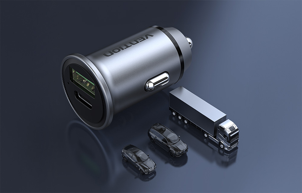 VENTION SAMOCHODOWA ŁADOWARKA TELEFONU DO ZAPALNICZKI USB-A USB-C PD QC 20W Producent inny