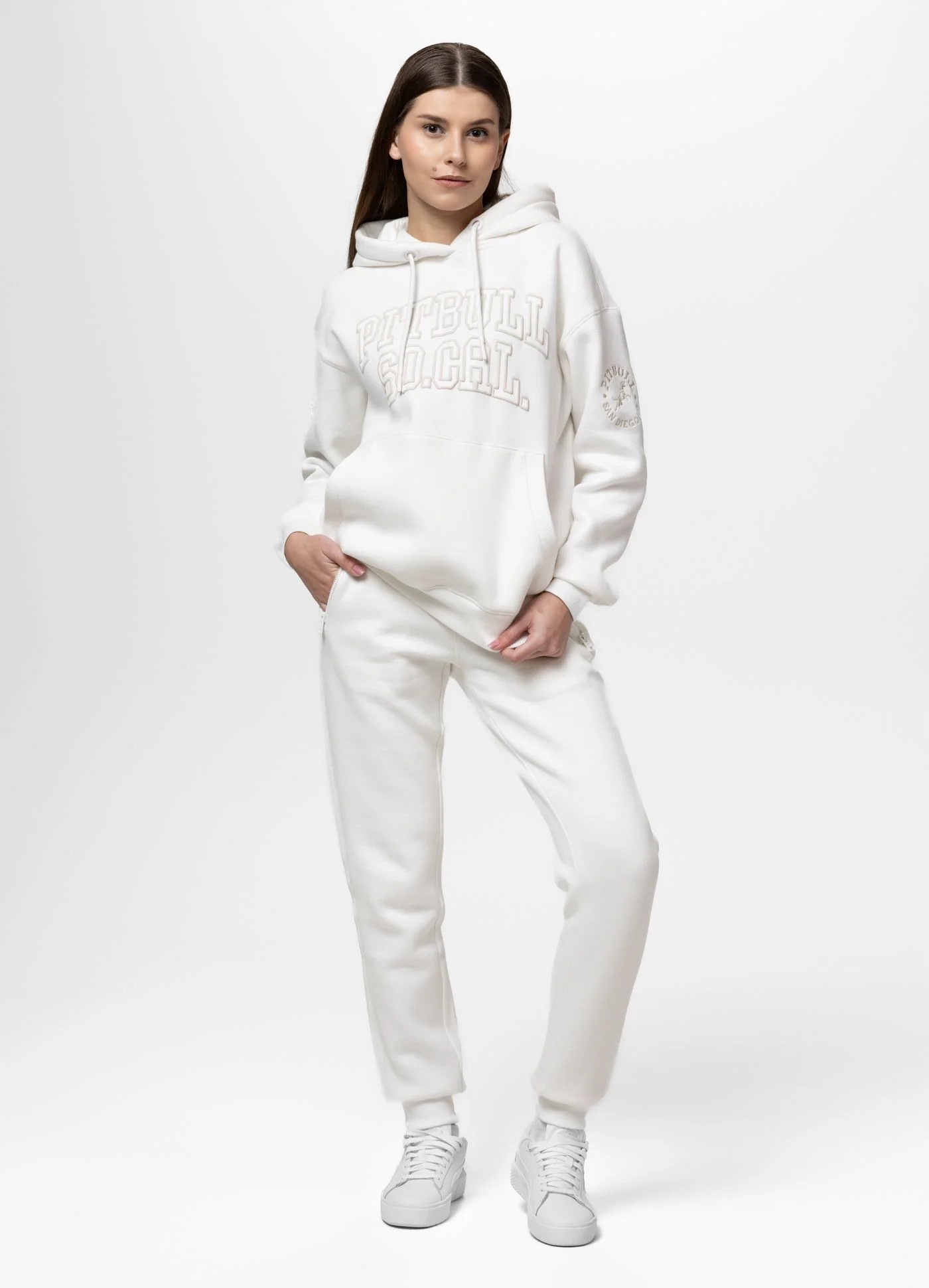 Dámská mikina S Kapucí Mikina Pit Bull Fiora bílá M