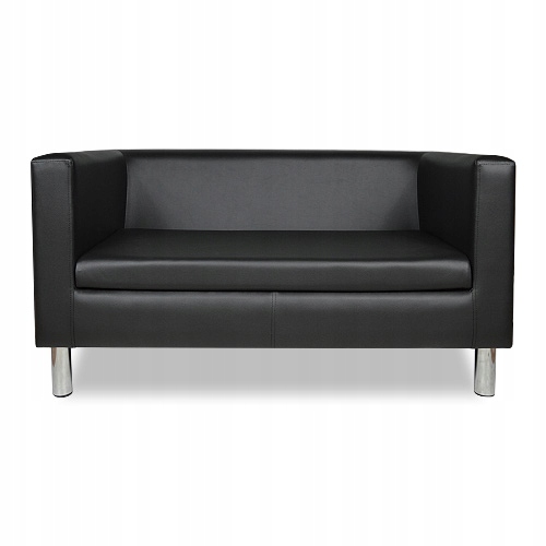 sofa kanapa dwuosobowa PICOLO EKOSKÓRA skaj czarny