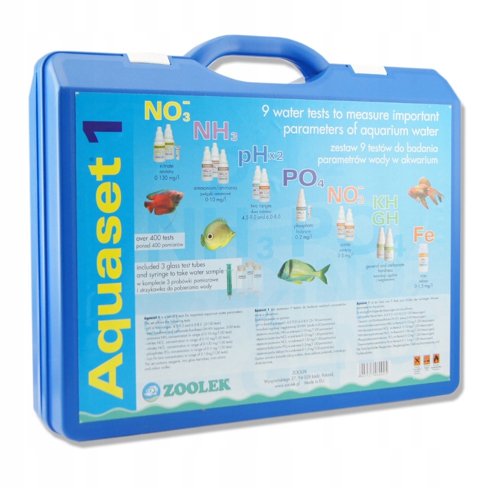 Sada Testů Aquaset 9V1 Pro Vodu Sada Pro Analýzu Parametrů Aquarium