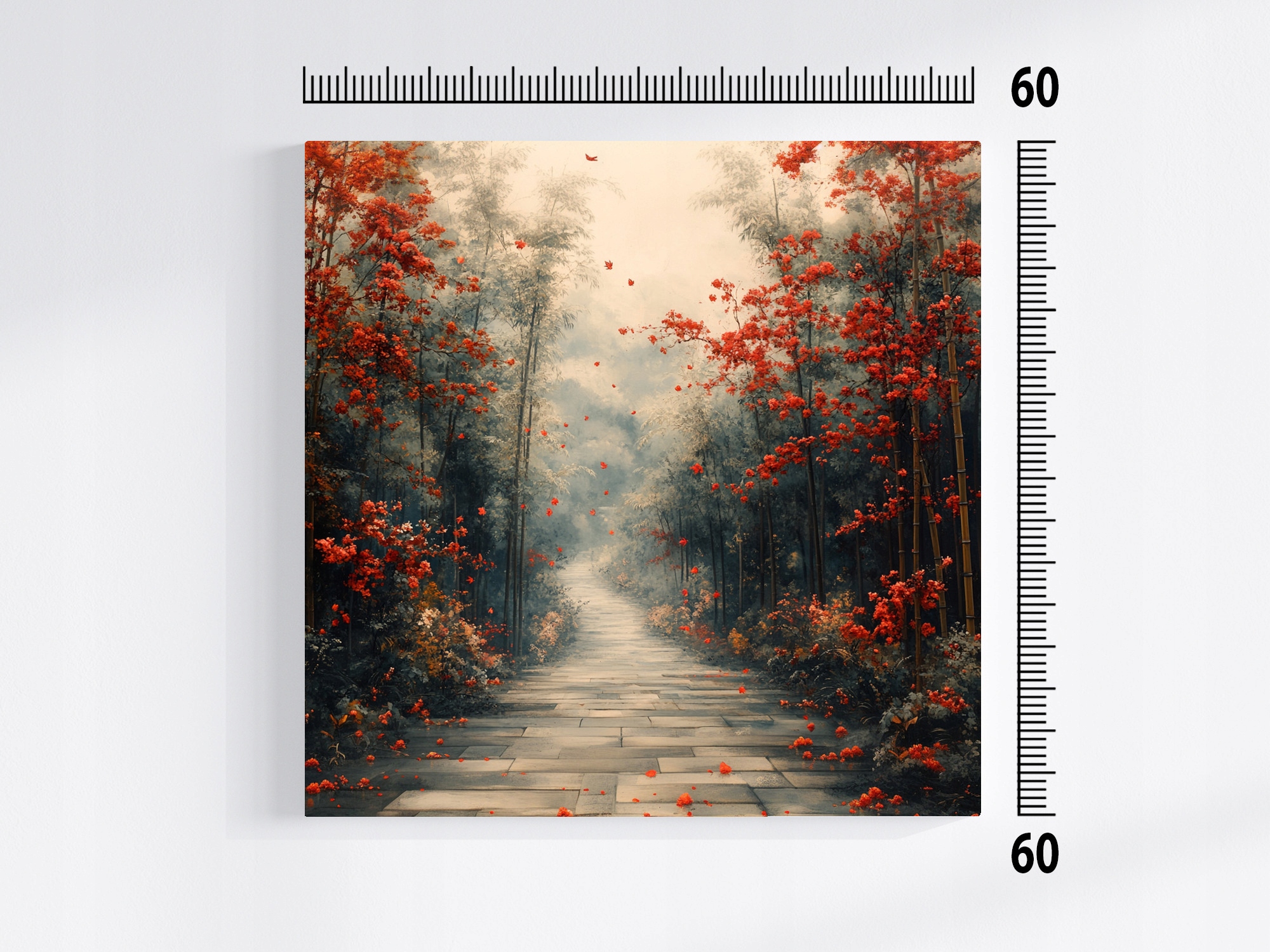 Obraz Na Plátně Plátno Krajina Park Strom Bambus Květy Podzim 60x60