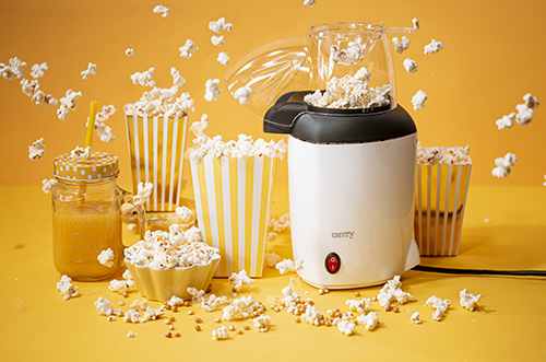 MASZYNA Automat DO ROBIENIA POPCORNU BEZ TŁUSZCZU 1200W Kolor dominujący biały
