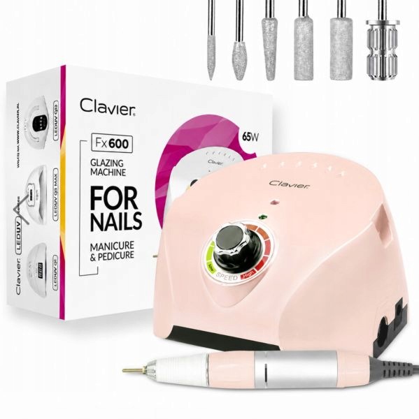 Frezarka Do Paznokci Profesjonalna 65W Hybryda Żel FPowder Pink