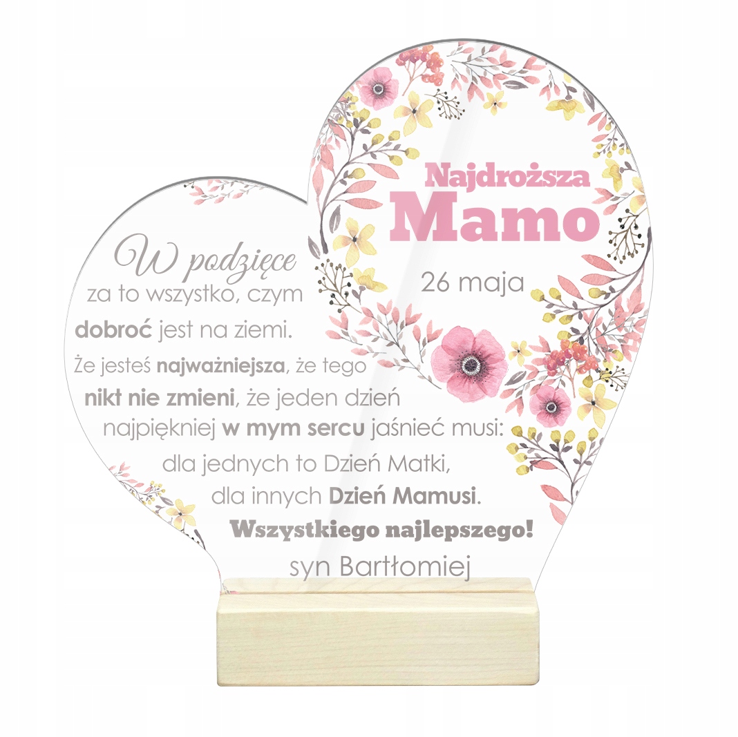

Dzień Mamy Matki Upominek pamiątka