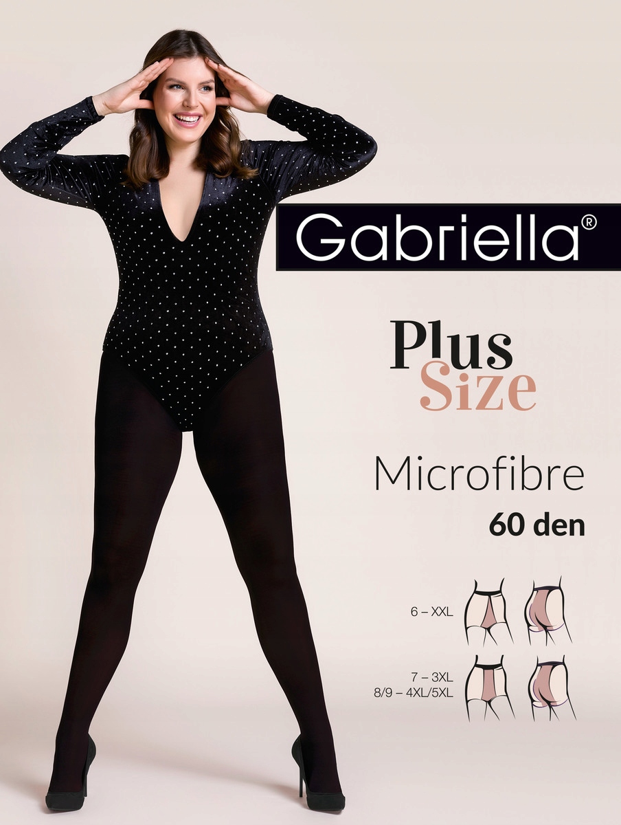 

Rajstopy Gabriella Plus Size 60 Den Nero r. 7
