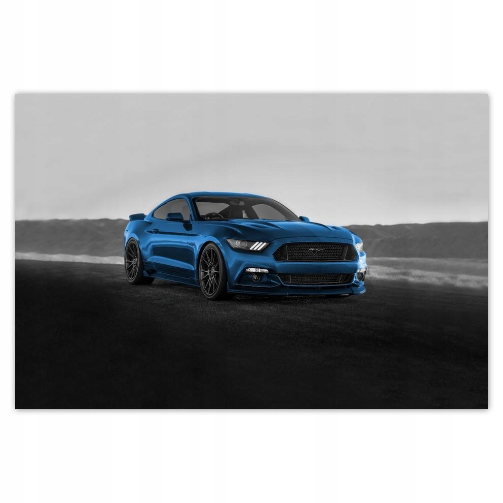 

Plakat 60x40 Niebieski Ford Mustang