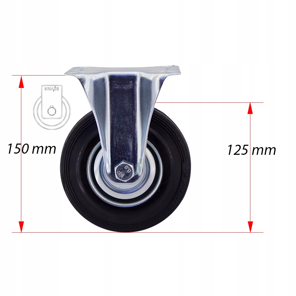 Koło fi 125 wózek regał szafka stół 3STGU125 Marka inna