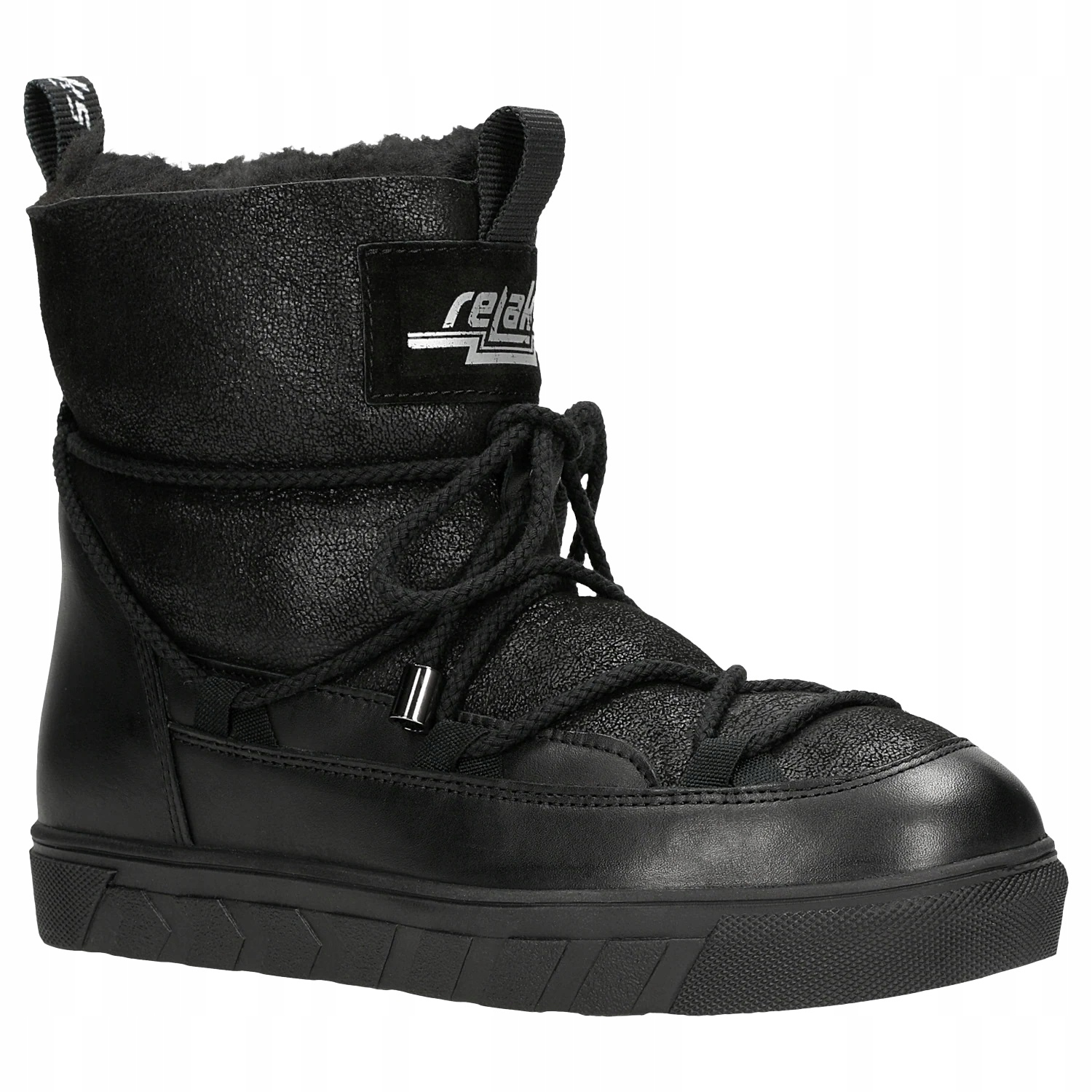 Dámské zimní boty z ovčí kůže Sněhule kožíšek Relax černé Wojas vel.