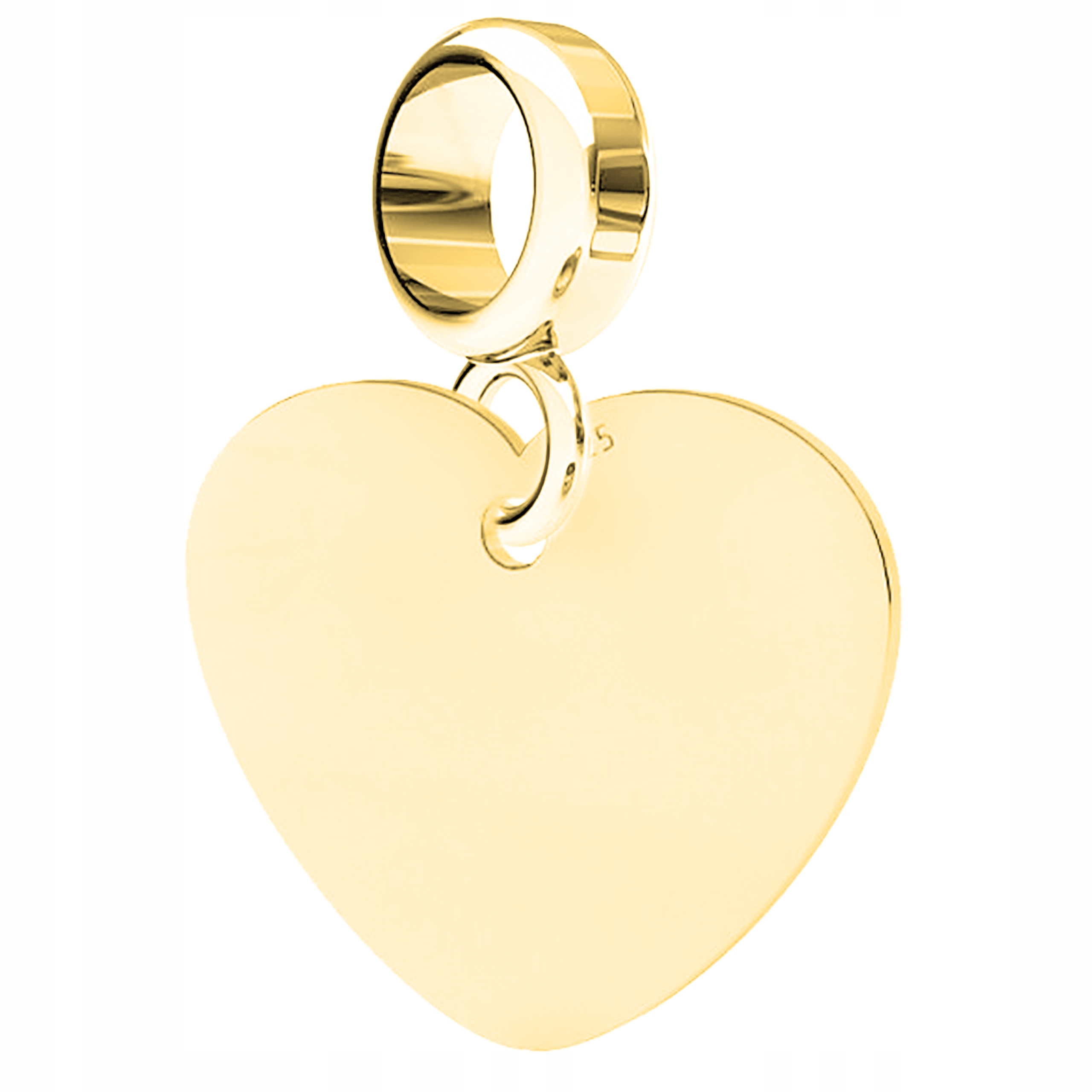 Charms Zlatý plech se srdíčkem Srdce Srdíčko Love Stříbro 925