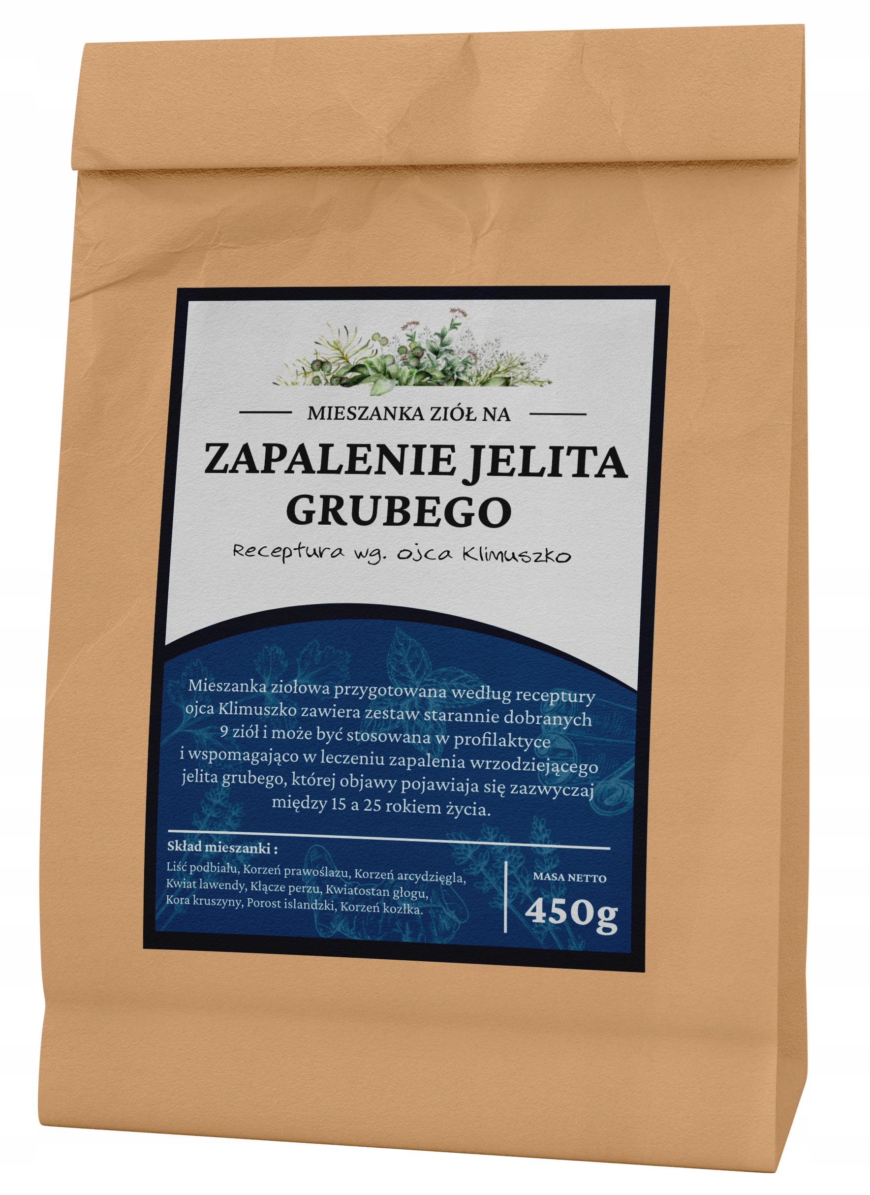 

Zapalenie Jelita Grubego zioła wg. Klimuszko 450 g