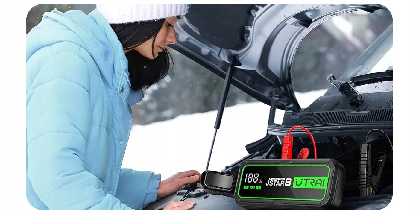 POWER BANK DO ROZRUCHU AUTA SAMOCHODU 12V3000A ZESTAW ROZRUCHOWY DO AUTA Model Powerbank 12V z akcesoriami FullPower 3000A