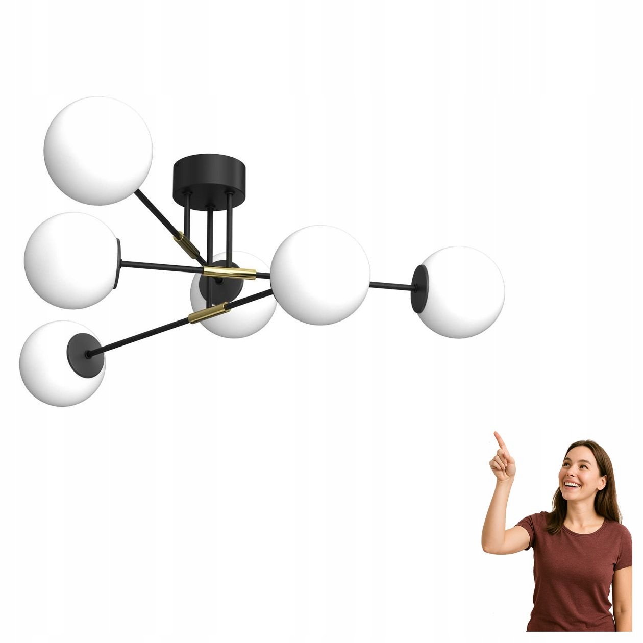 Stropná guľová lampa Glame 4274 Luminex