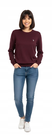 U.s. Polo Assn. Dámský Svetr Z Bavlny A Kašmíru Hladký XL Kwe