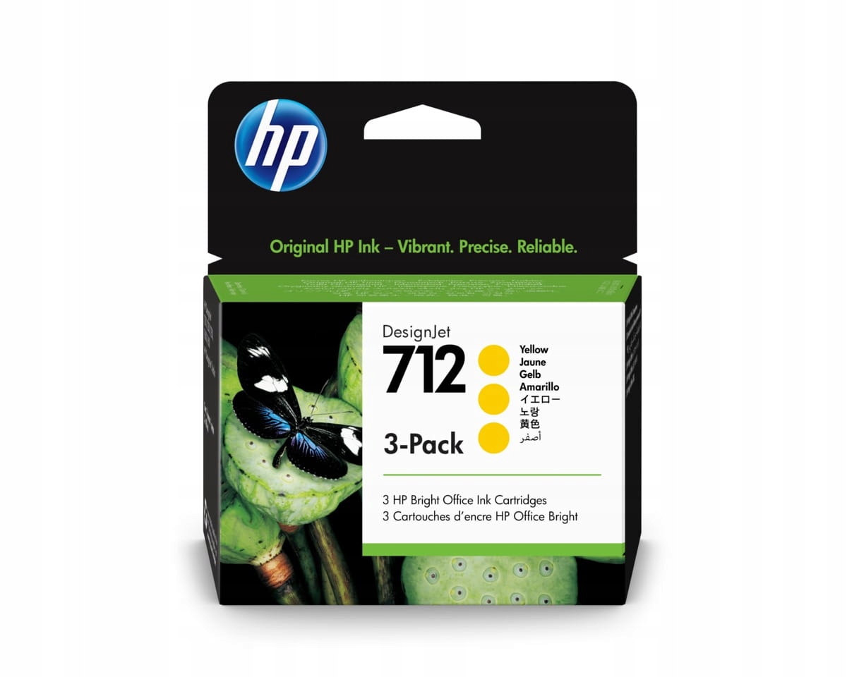

3x tusz org. Hp 712 Yello 3ED79A T630 T650 3x29ml.
