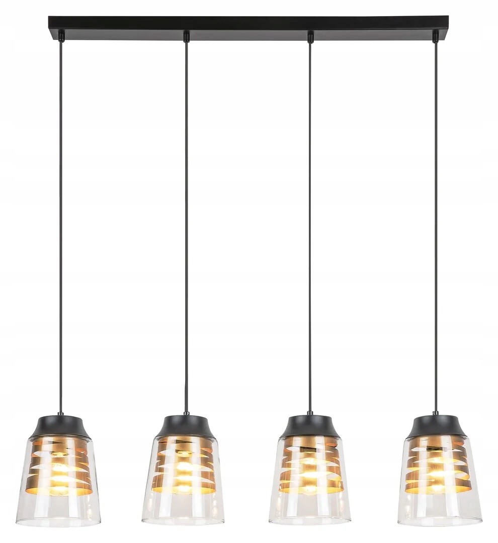 Závesná lampa do obývačky E27 4x60W farba čierna matná 3544 Zenaida Rabalux