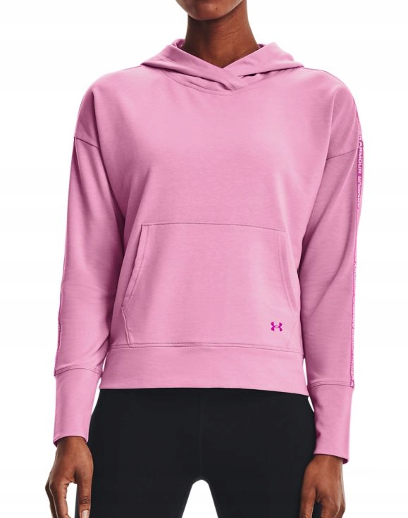 mikina s kapucí Under Armour Rival Terry Taped Hoodie Růžová vel. M