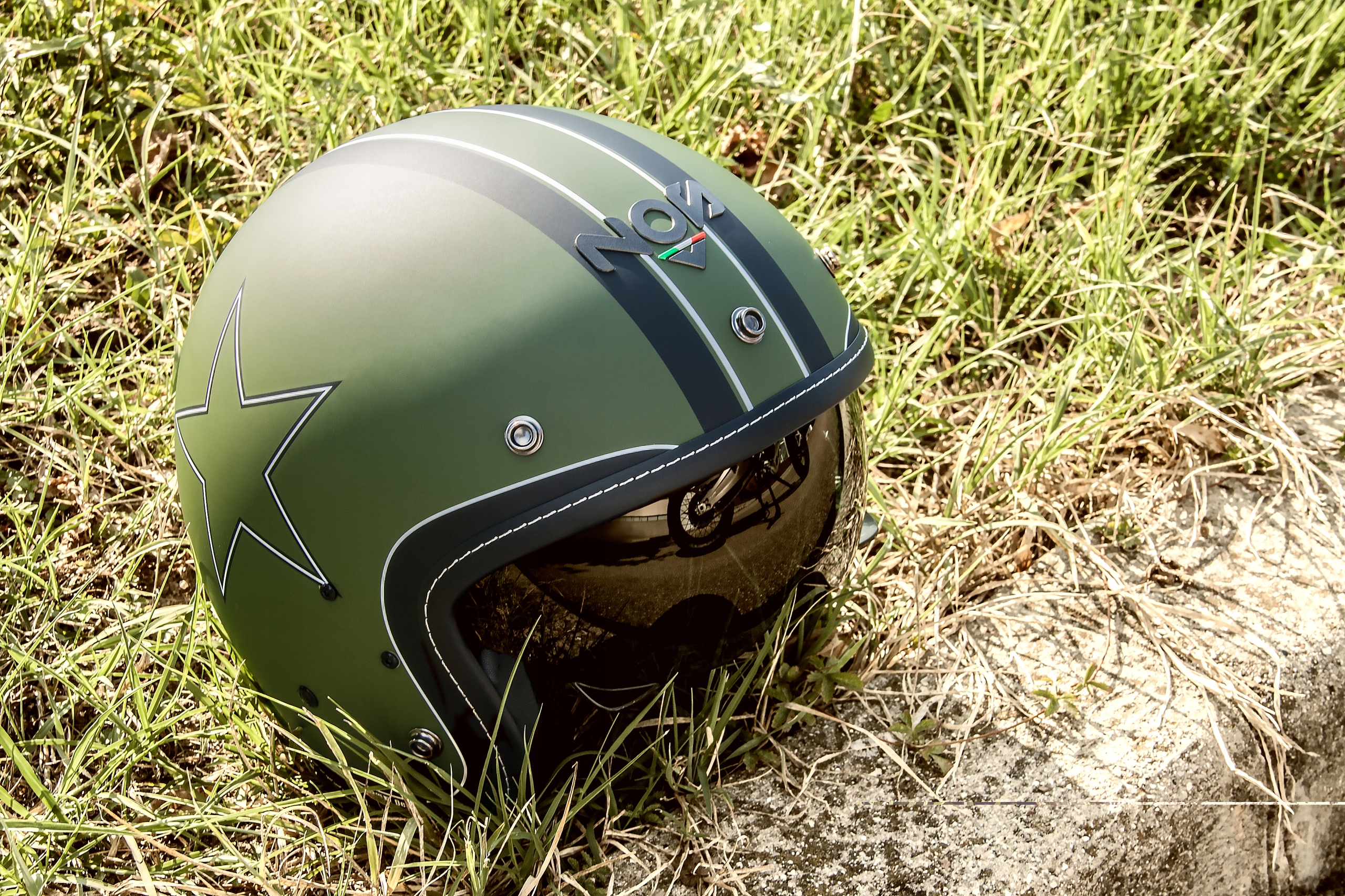 Kask Motocyklowy Otwarty NOS NS-1 Titanium Matt M Waga produktu z opakowaniem jednostkowym 1.45 kg