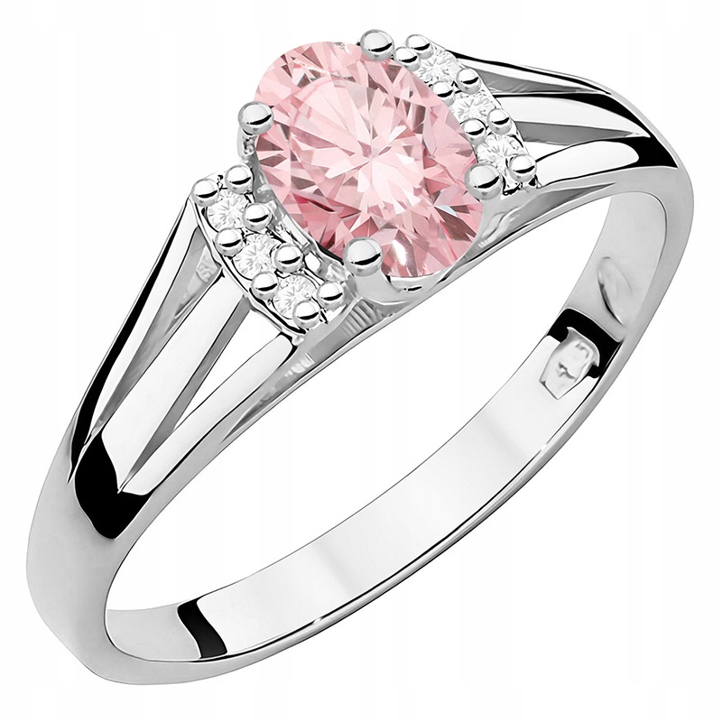 Zlatý Prstýnek pr. 585 14k s oválným laboratorním diamantem 0,50ct