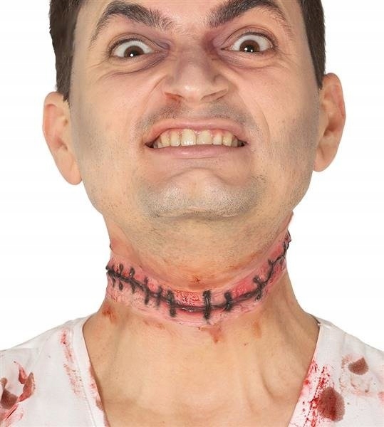 RANA LATEKSOWA PODCIĘTE GARDŁO MAKE UP HALLOWEEN