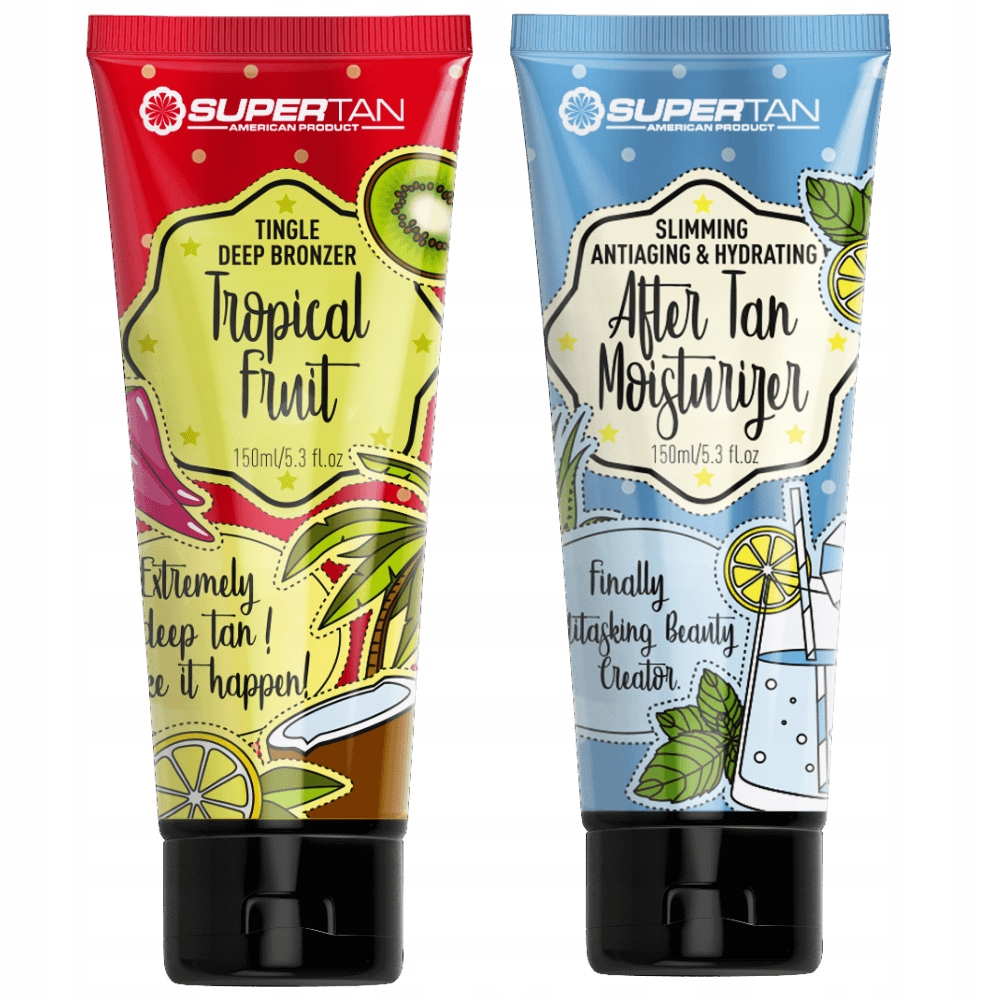 SUPERTAN TROPICAL FRUIT 1x 150ml MOCNY TINGLE BRONZER +GRATIS