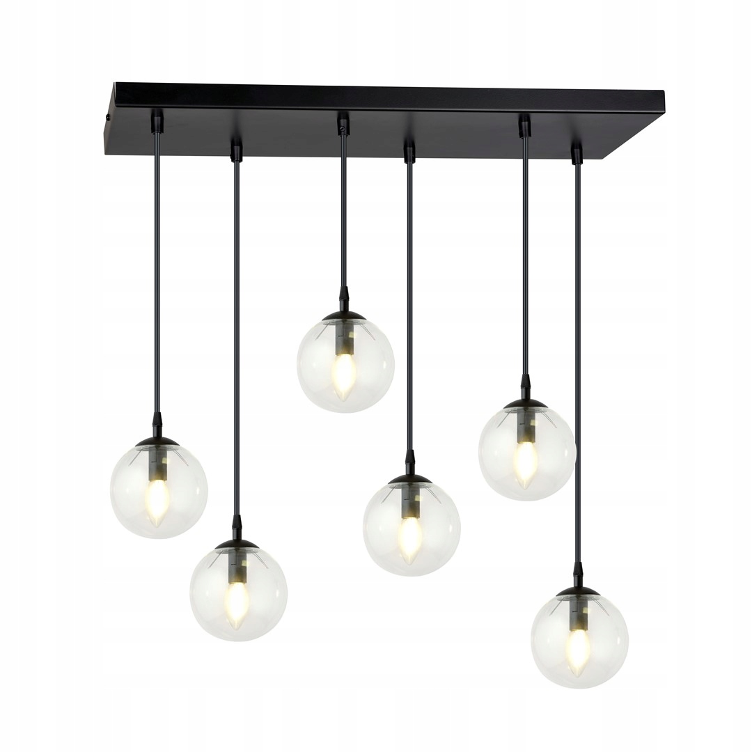 Emibig Cosmo 6 Bl Transparent Závěsná lampa převis Ocel lakovaná sklo Ča