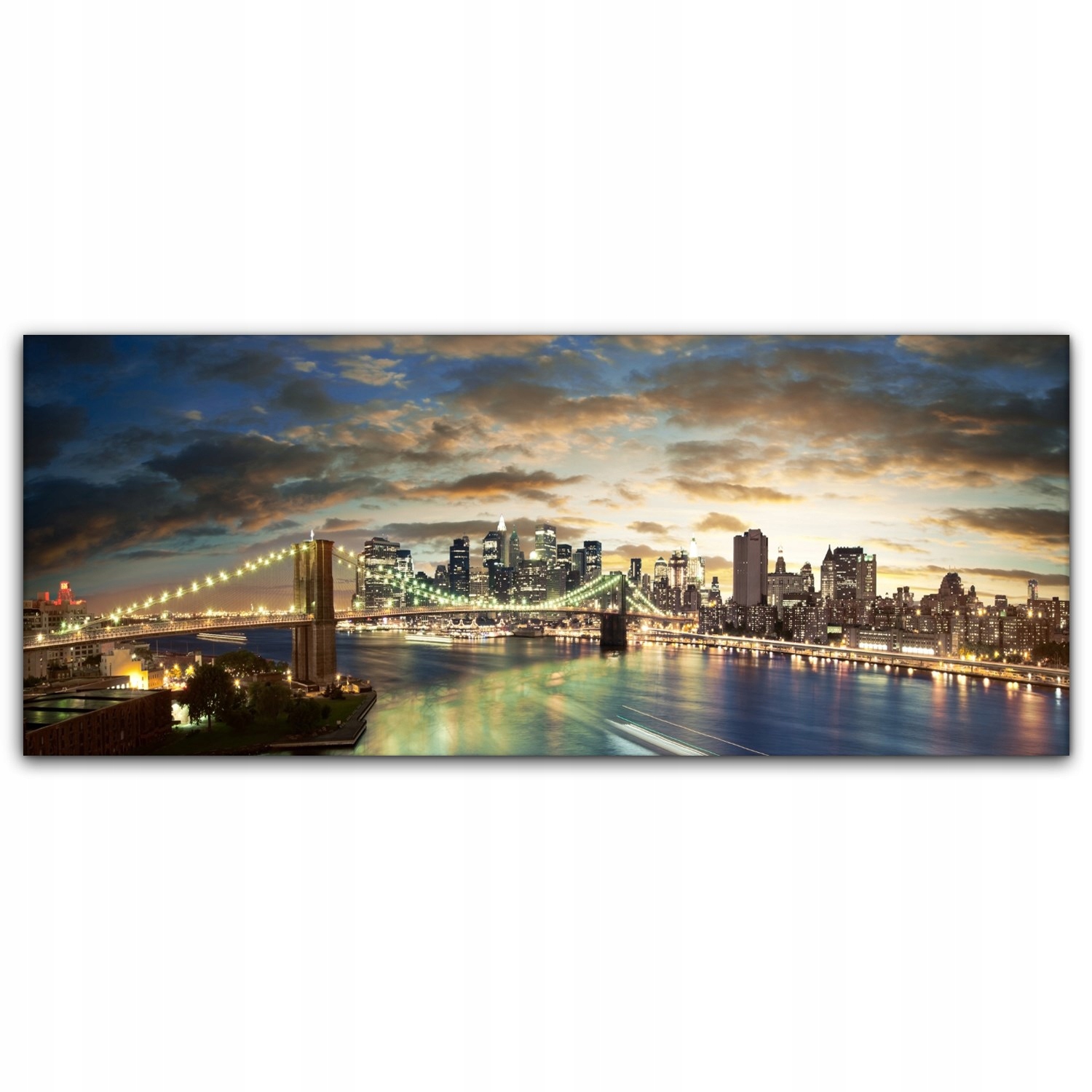 

Nowoczesny Canvas 125x50 Nowy York Zachód Słońca