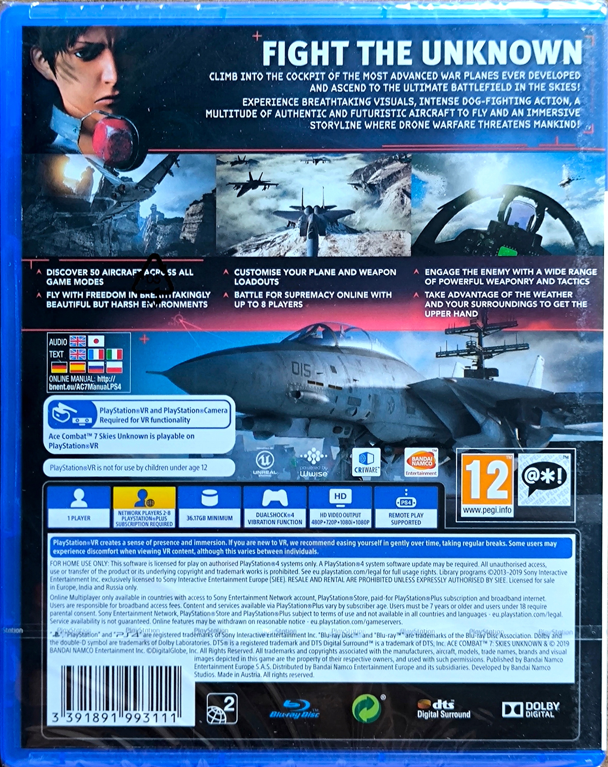 ACE COMBAT 7 SKIES UNKNOWN / PL / PS4 / NOWA EAN (GTIN) 3391891993104