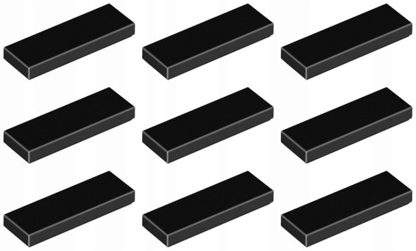 

Lego 63864 Tile Płytka 1x3 czarna Nowa (6g) 9 szt