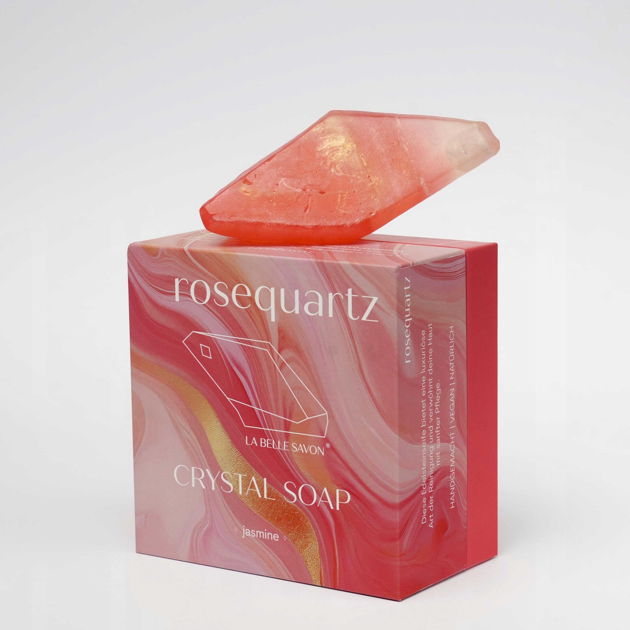 Mýdlo s kamenem La Belle Savon RoseQuartz 160 g na ruce a tělo