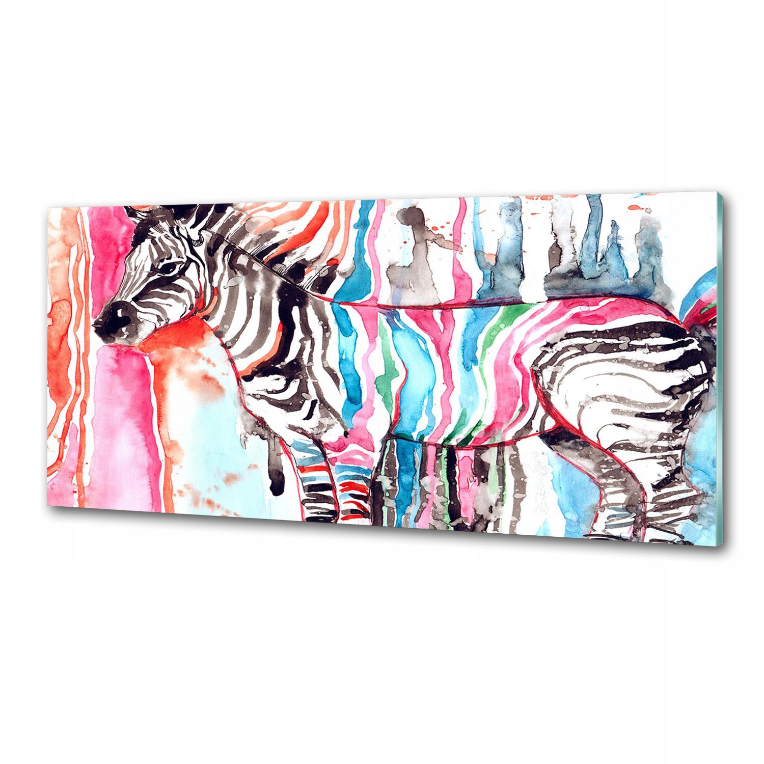 Panel do kuchyne Farebná zebra 125 x 50 cm Lepidlo