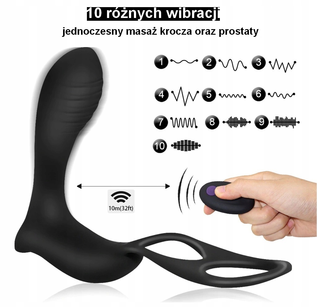 Wibrator dla mężczyzn Masażer prostaty 4 generacji Materiał silikon