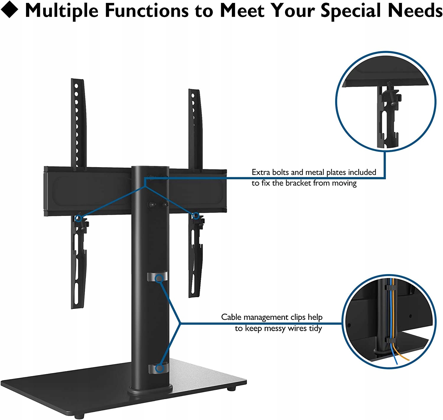 UNIWERSALNY STOJAK POD TELEWIZOR UCHWYT REGULACJA Model ST09