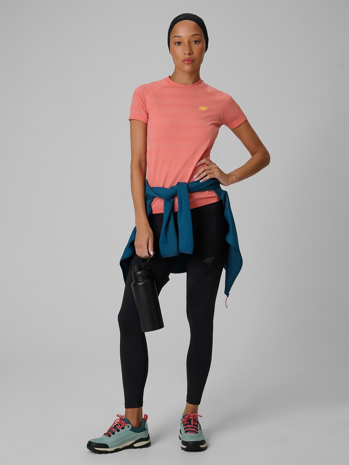 4F Trekové Legíny Černé Rychleschnoucí, Velikost L