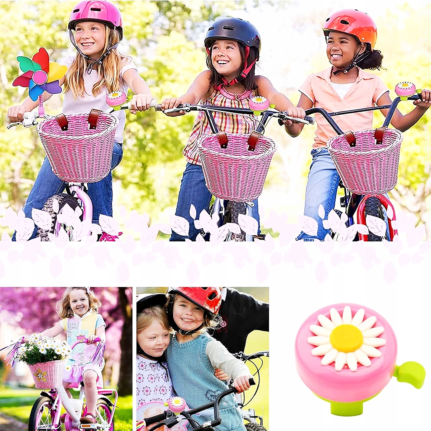 DZWONEK DLA DZIEWCZYNKI DZIECI NA HULAJNOGĘ ROWER RÓŻOWY DZIECIĘCY RETRO Marka inna marka