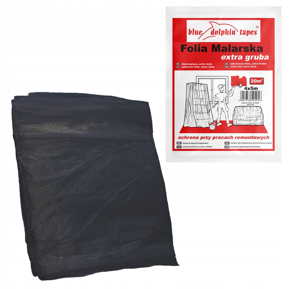 

Folia Malarska Extra Gruba 4x5m Blue Dolphin