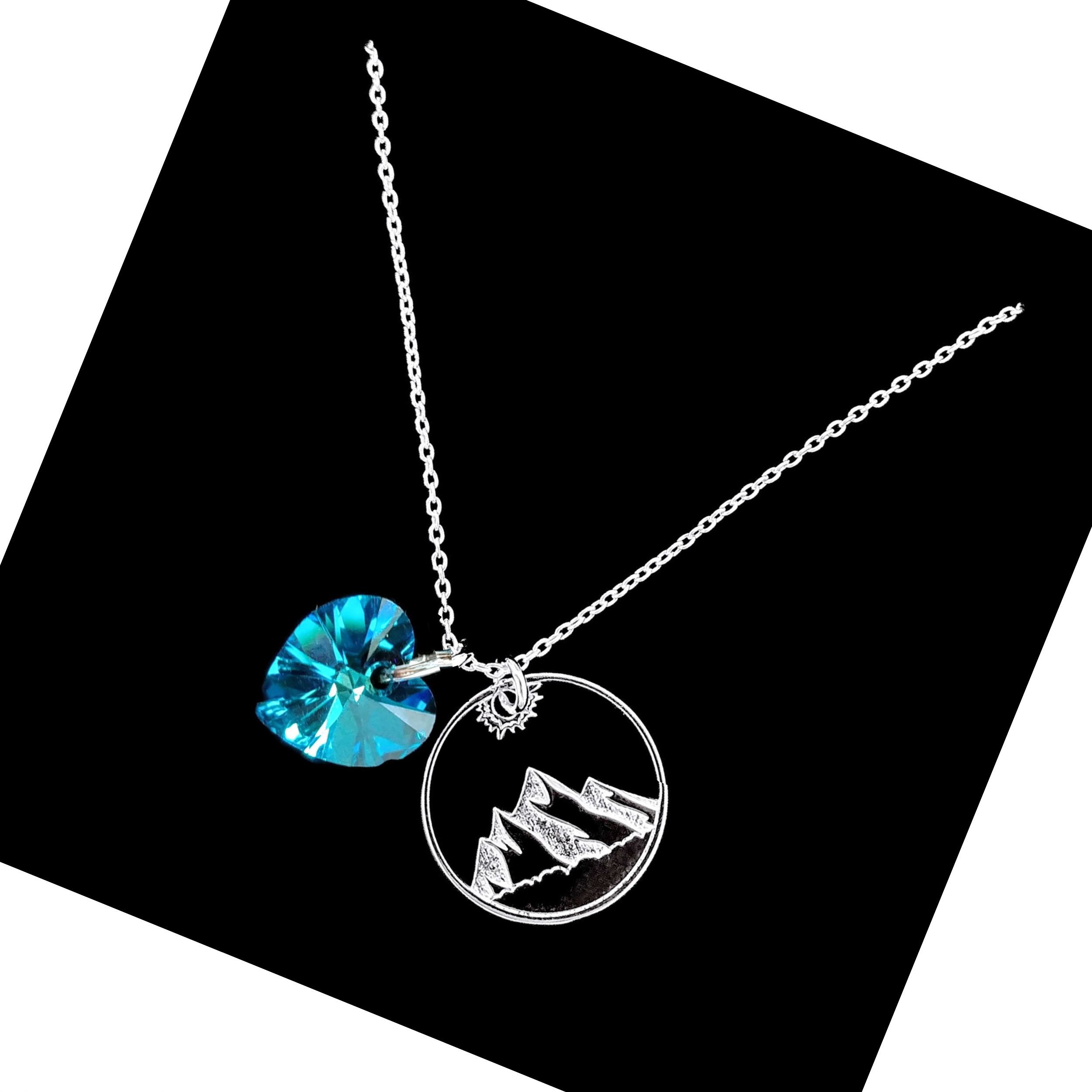 

Naszyjnik Góry z Górami Serce Swarovski Srebro 925