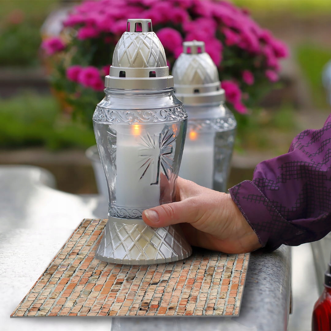 SZKLANA PODSTAWKA POD ZNICZE 60x30cm Mur 212d Szerokość produktu 30 cm