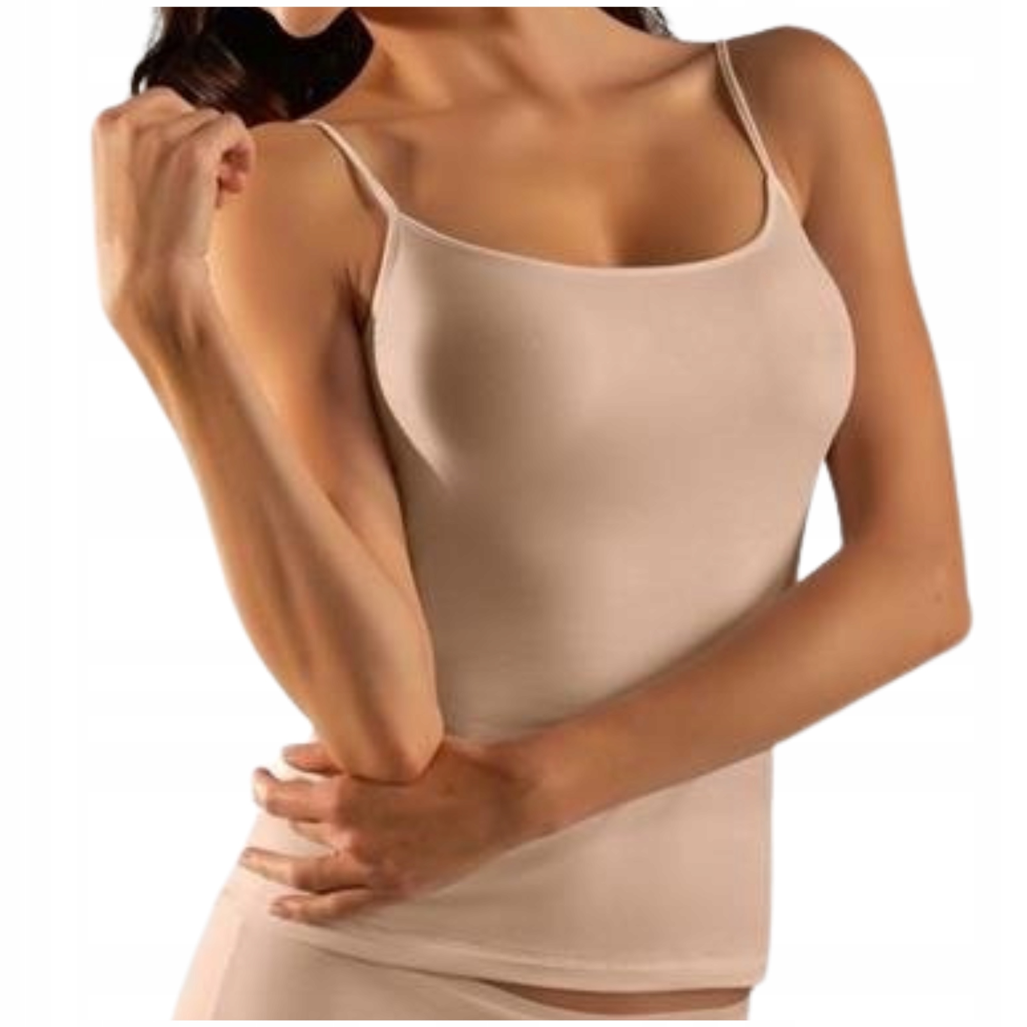 Top pod tričko s úzkými ramínky Nvc Pure tričko béžová 36