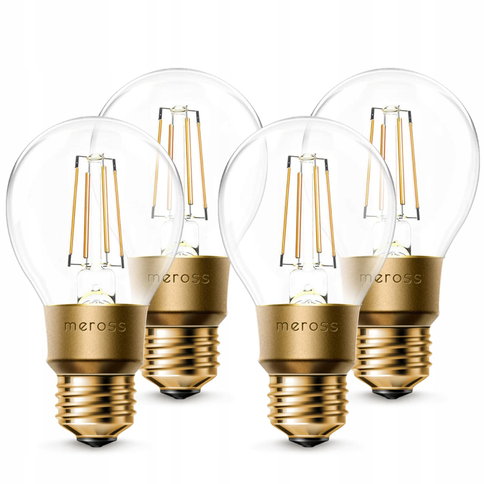 Sada 4 žárovek Meross MSL100 Smart Edison teplá bílá, stmívatelná