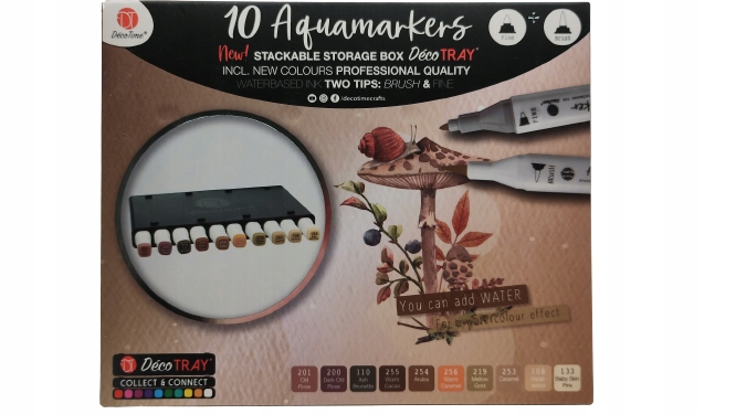 

Markery akwarelowe wodne podwójne 10 szt 201 133